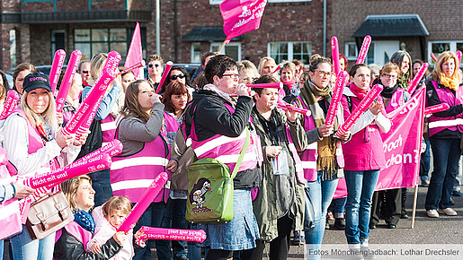 Warnstreik in Mönchengladbach