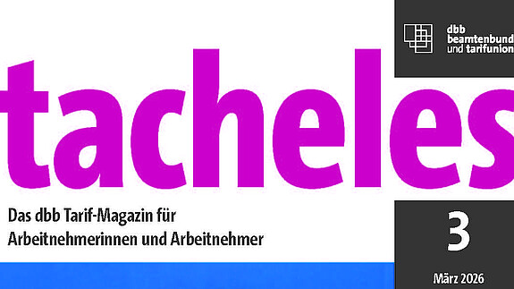 März-tacheles online Das Foto zeigt das Cover der aktuellen tacheles-Ausgabe.
