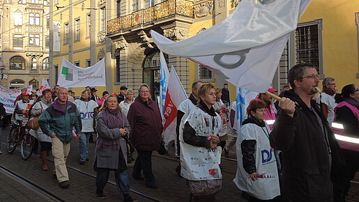 Warnstreik in Erfurt