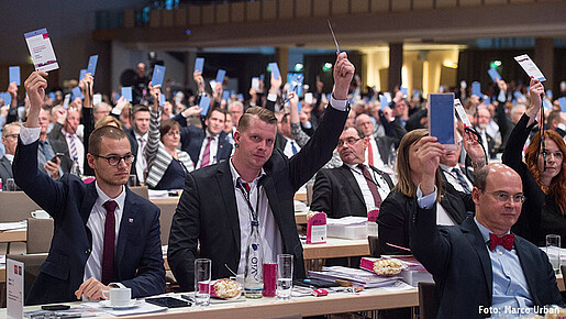 Abstimmung beim dbb Gewerkschaftstag 2017 Abstimmung beim dbb Gewerkschaftstag 2017
