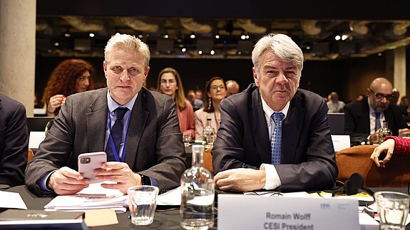 Romain Wolff und Klaus Heeger wurden auf dem CESI-Kongress einstimmig wiedergewählt Romain Wolff und Klaus Heeger auf dem CESI-Kongress
