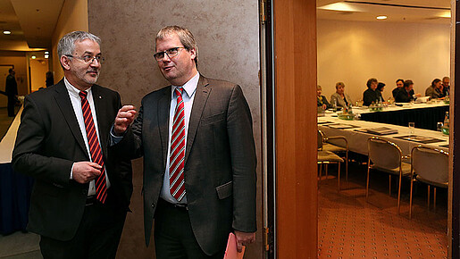 Auftaktrunde Entgeltordnung Lehrkräfte: Willi Russ und Jens Bullerjahn