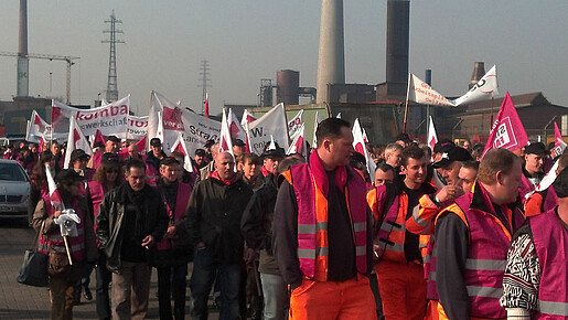 Warnstreik in Duisburg